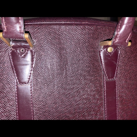 ✨ Vintage Louis Vuitton Burgundy Pebble Leather Luggage Bag ✨ - Picture 8 of 9